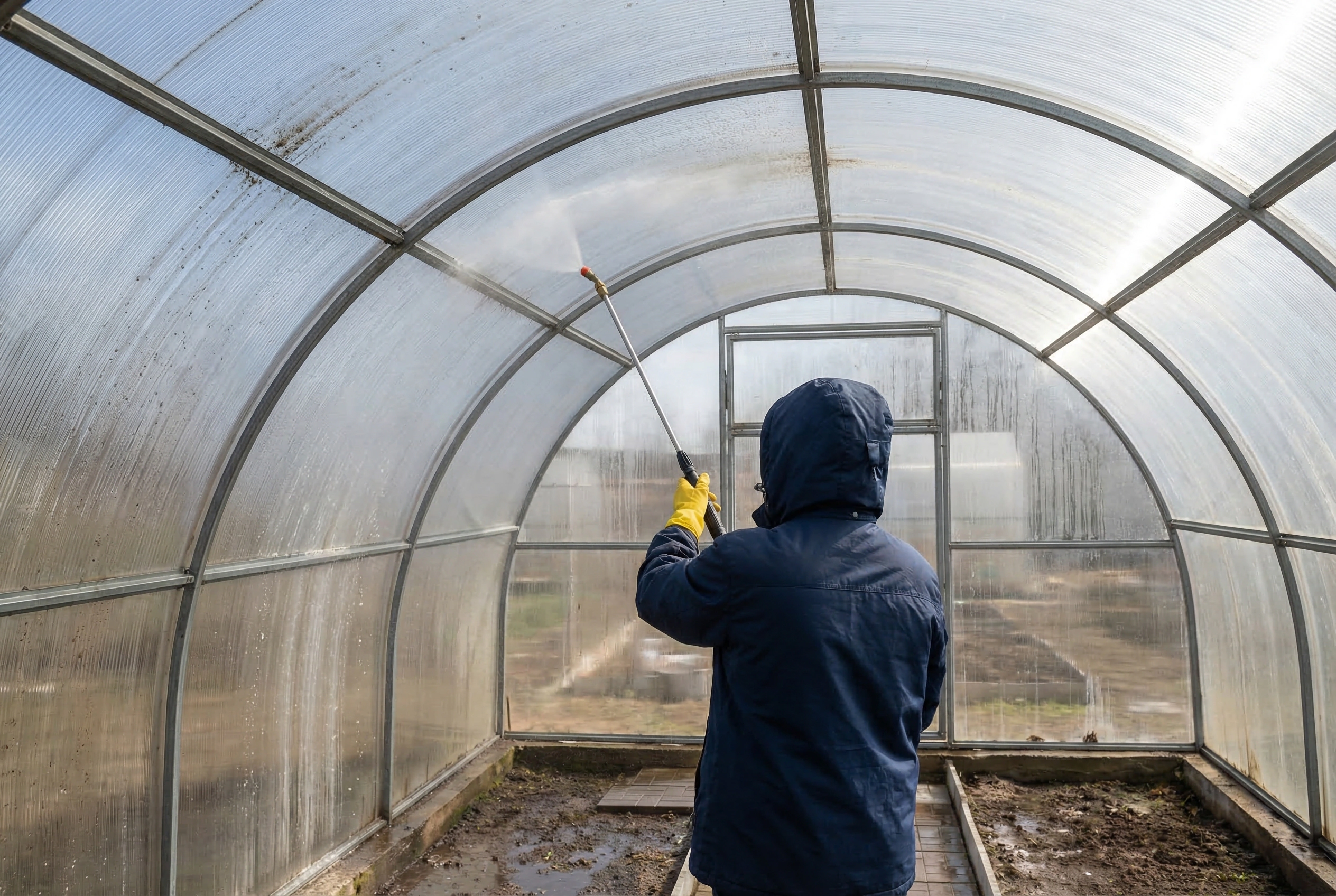 Мойка теплицы